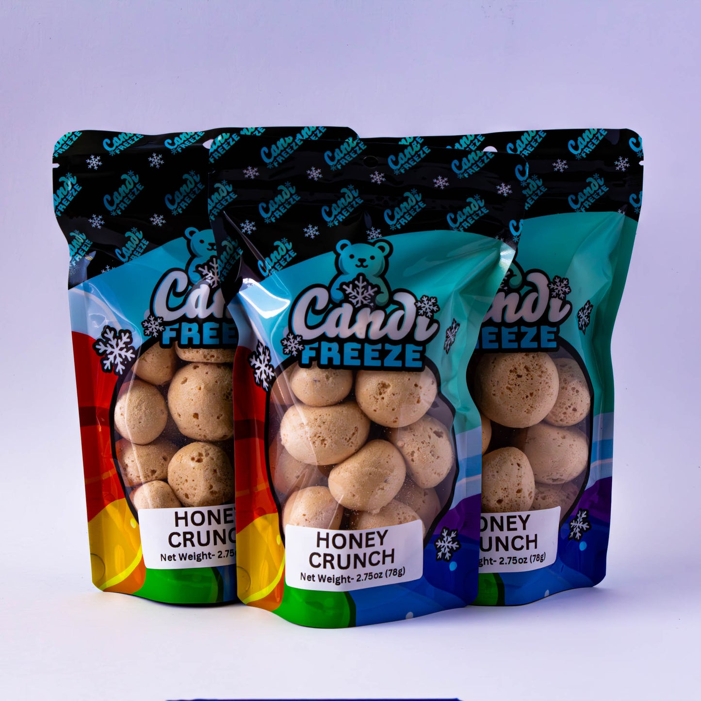 Honey Crunch By CandiFreeze - Freeze-Dried, Crunchy, Nutty & Honey Flavored Candy – 2.75oz (78g)   w/Resealable Bag