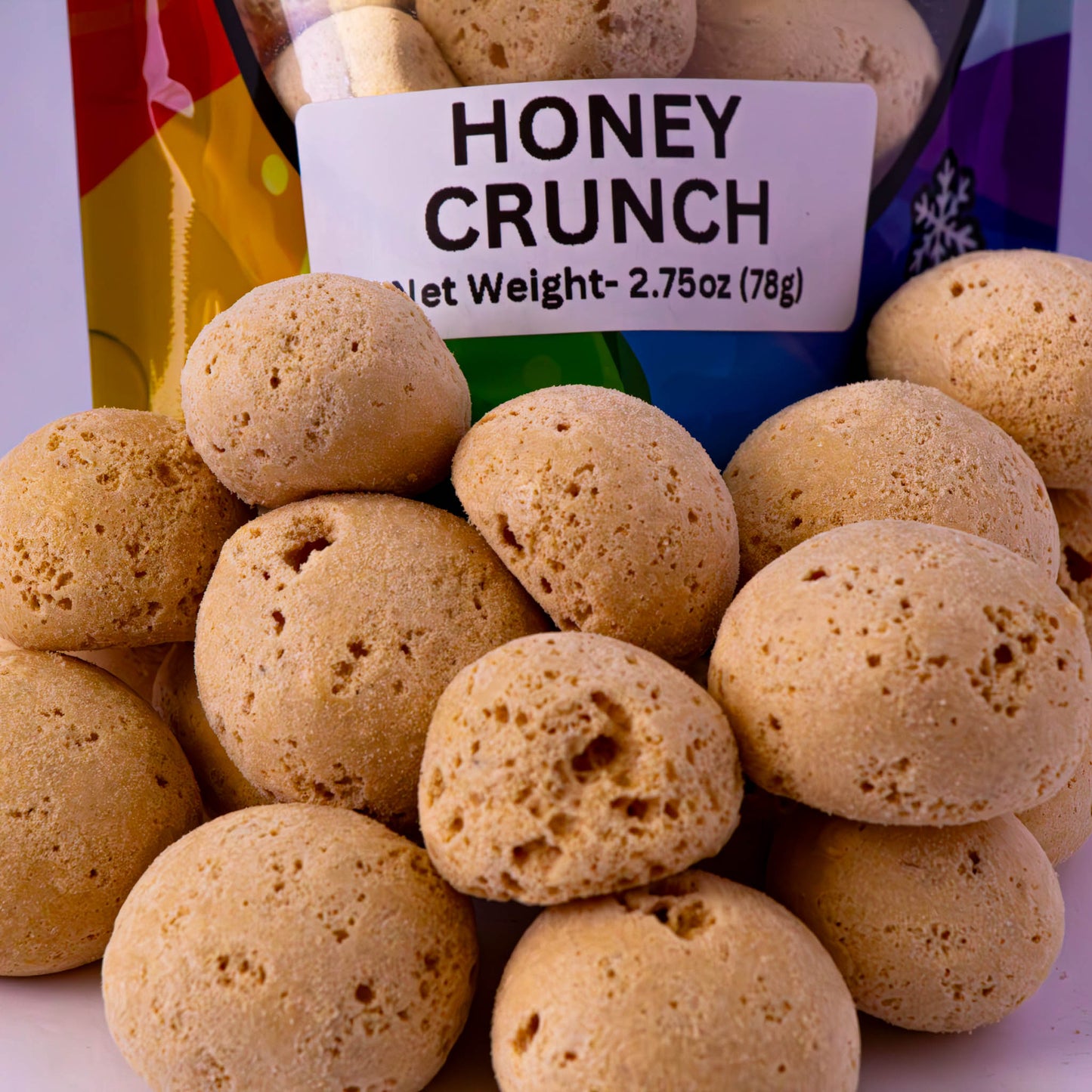 Honey Crunch By CandiFreeze - Freeze-Dried, Crunchy, Nutty & Honey Flavored Candy – 2.75oz (78g)   w/Resealable Bag