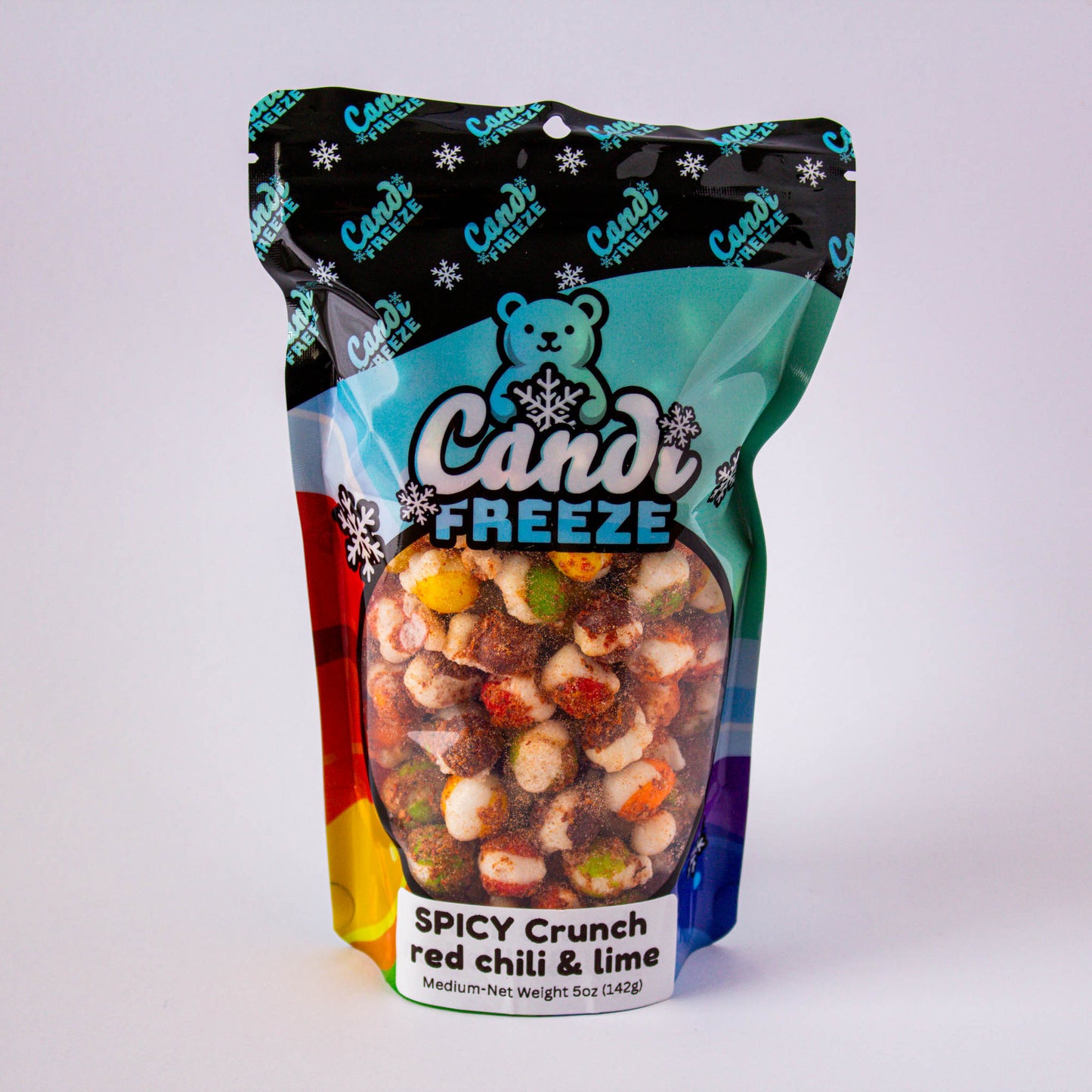 Spicy Crunch by CandiFreeze – Freeze-Dried, Crunchy, Sweet & Spicy Chamoy Fruit Candy – 5oz Resealable Bag