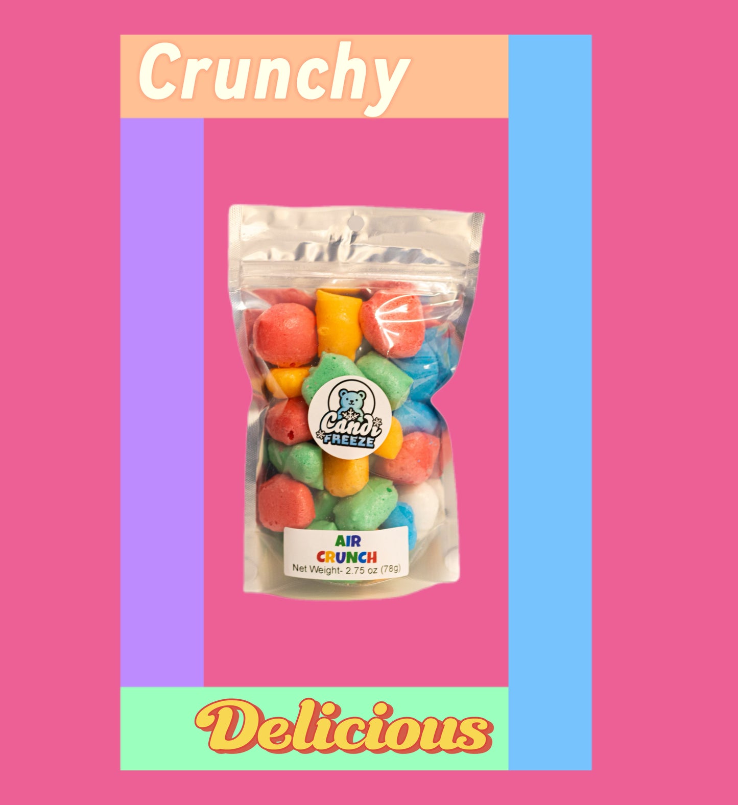 Air Crunch by CANDIFREEZE- Freeze Dried Air Crunch w/ Resealable Bag