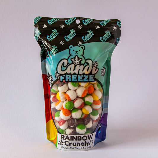 Rainbow Crunch by CandiFreeze – Freeze-Dried, Crunchy, Fruity Rainbow Candy Treat – 5oz Resealable Bag