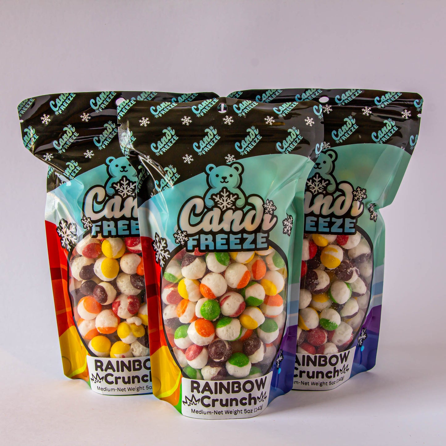 Rainbow Crunch by CandiFreeze – Freeze-Dried, Crunchy, Fruity Rainbow Candy Treat – 5oz Resealable Bag