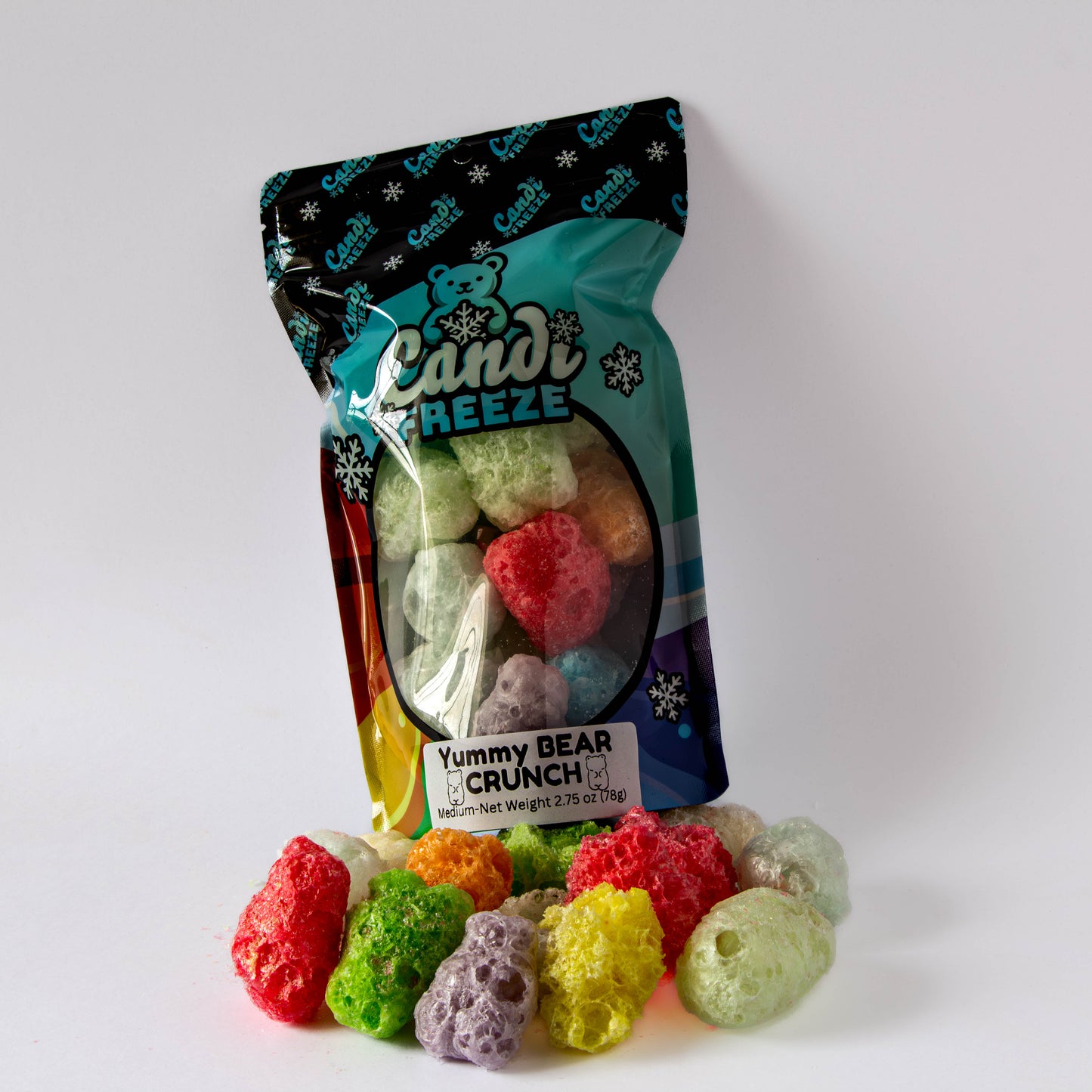 Yummy Bear Crunch by CandiFreeze – Freeze-Dried, Crunchy, Fruity Bites – 2.75oz Resealable Bag